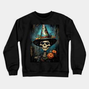 Halloween Skeleton Witch Crewneck Sweatshirt